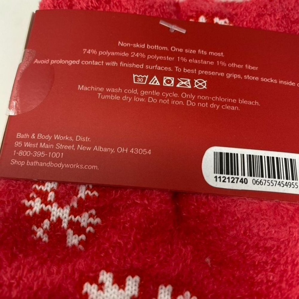 Bath & Body Works Winter Holiday Shea-Infused Lounge Socks OS  B34 - Picture 7 of 13